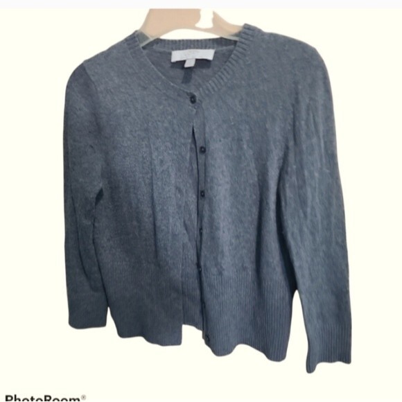 LOFT Charcoal Gray Women's Cardigan Sweater - Picture 6 of 6